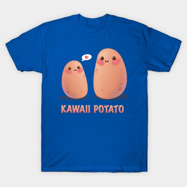 Cute Kawaii Potato Family T-Shirt by Irene Koh Studio